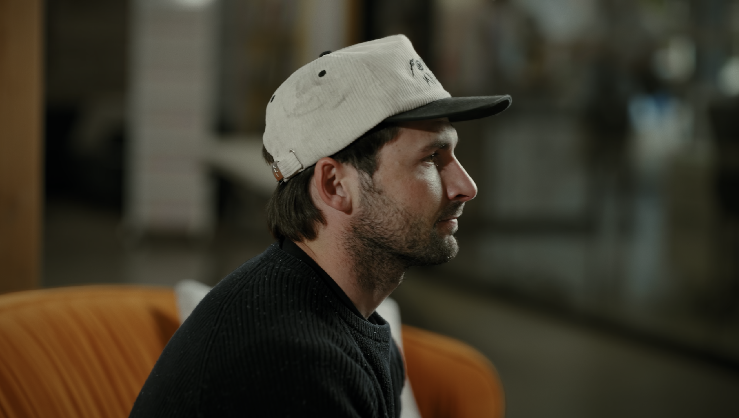 a man wearing a hat