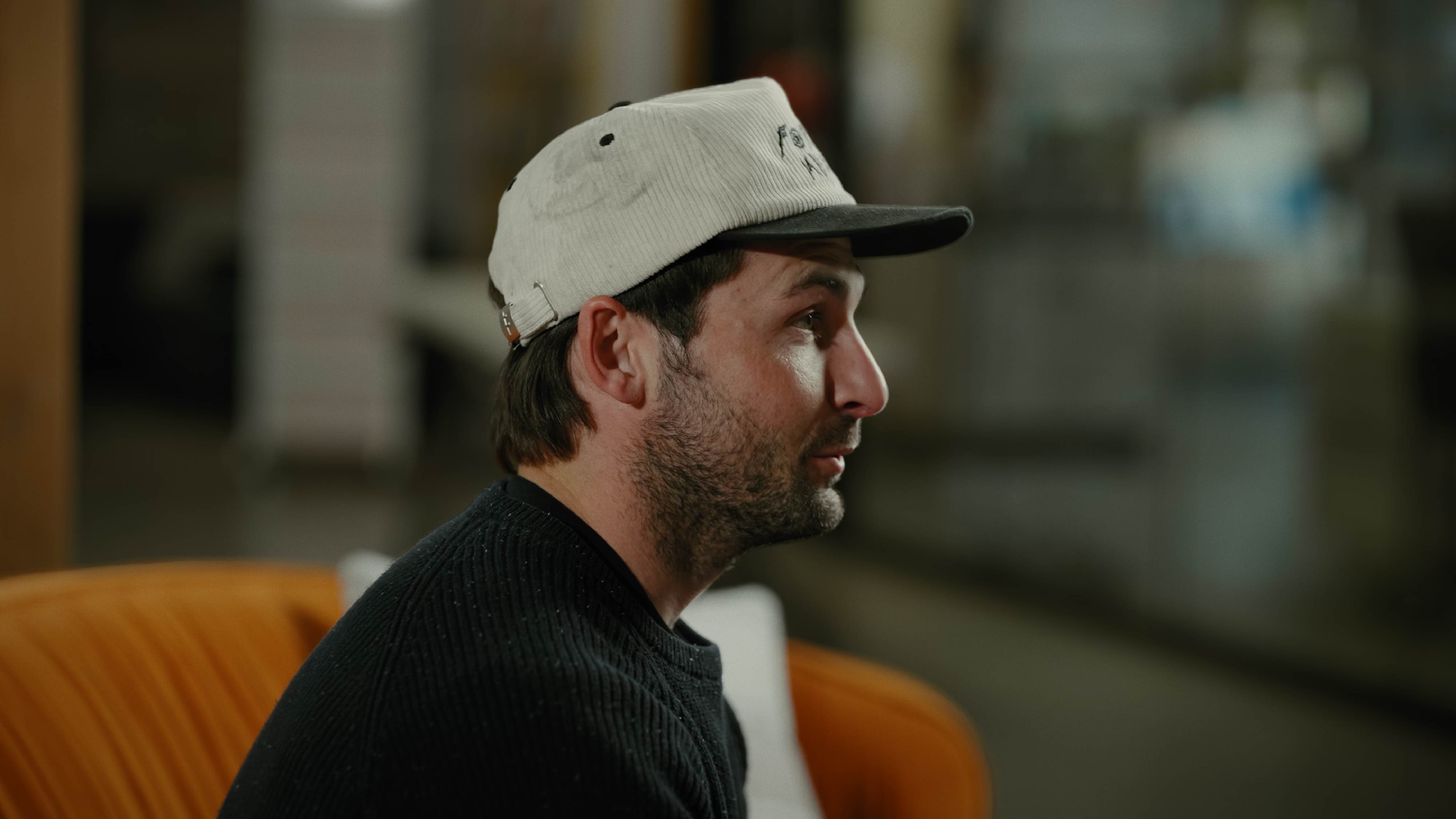 a man wearing a hat