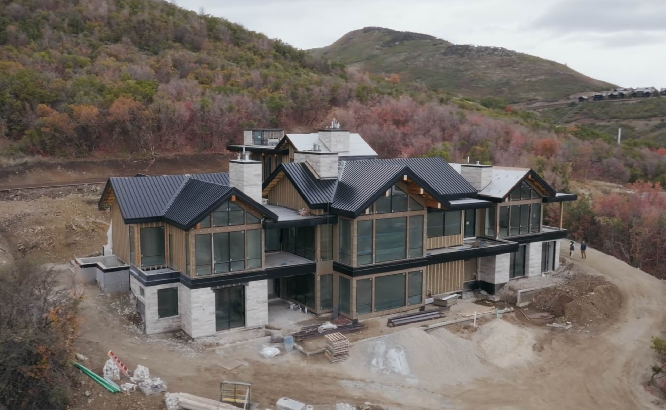a large house under construction