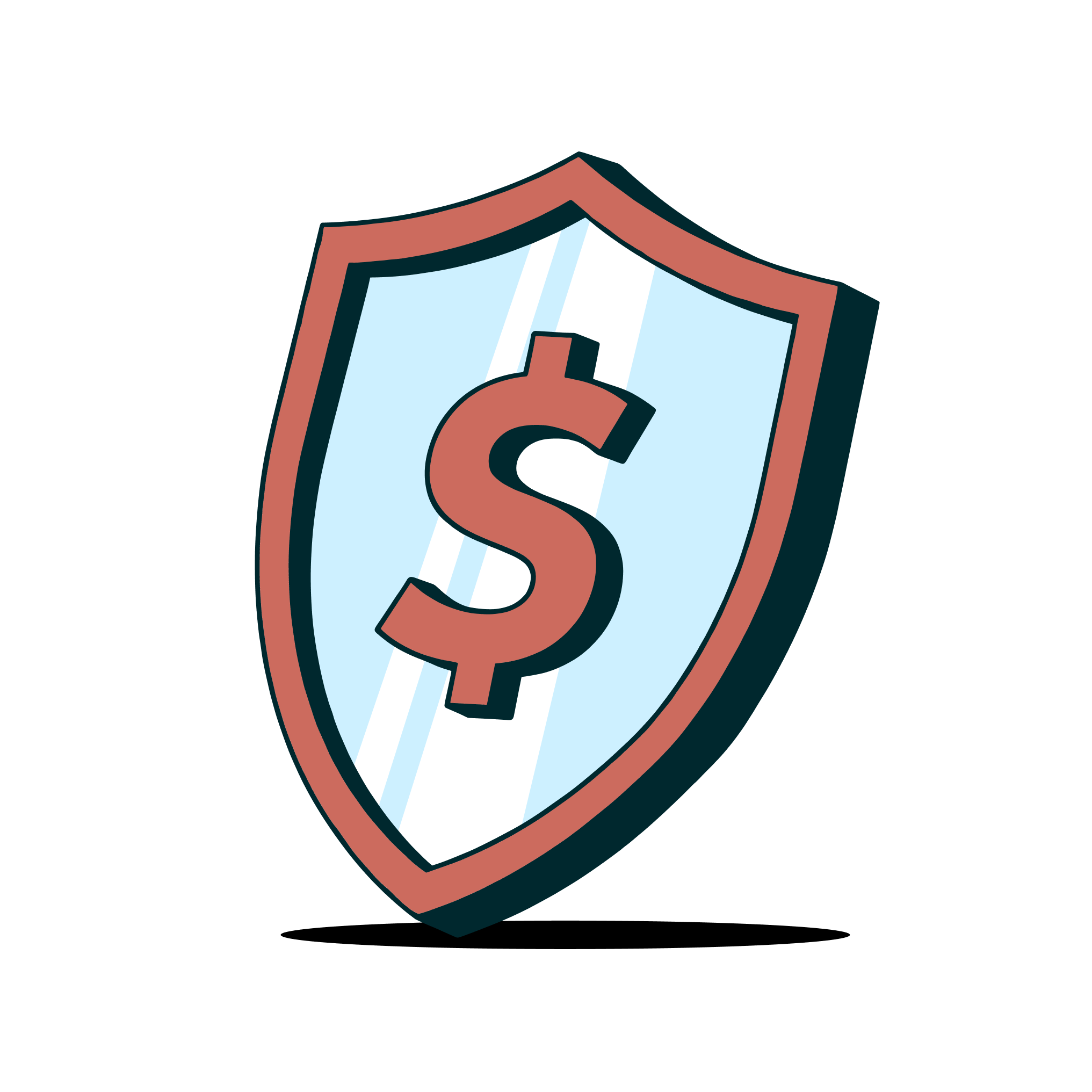 a shield with a dollar sign