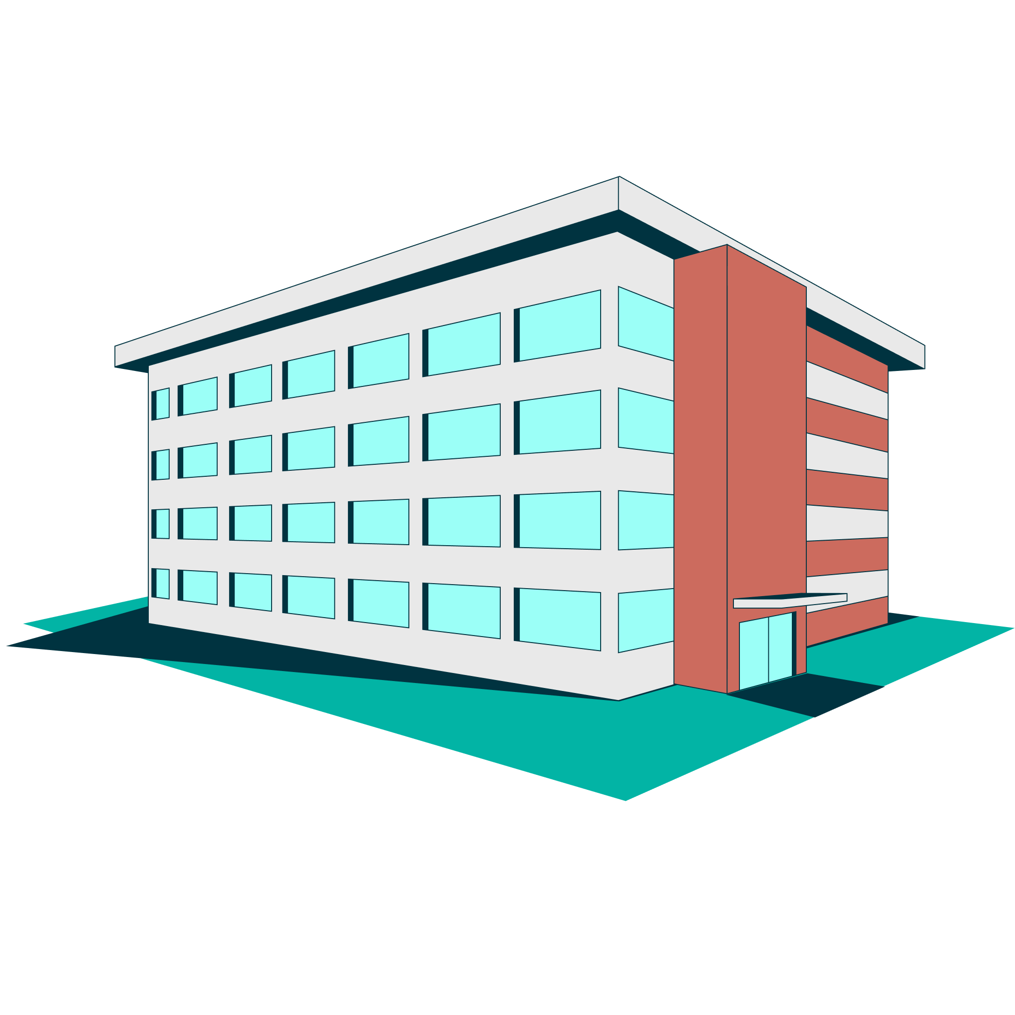 a building with many windows