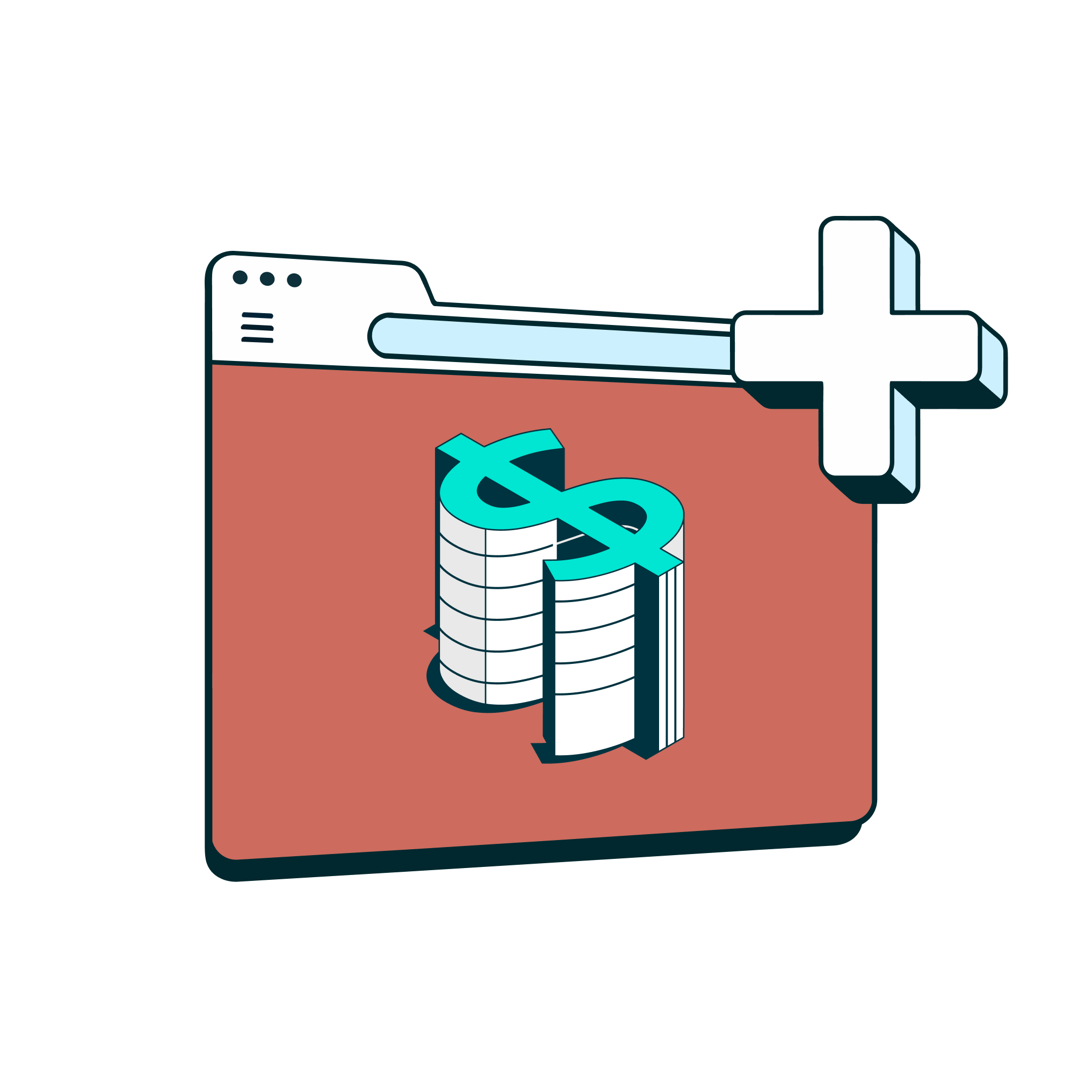 a computer screen with a sign and a dollar symbol
