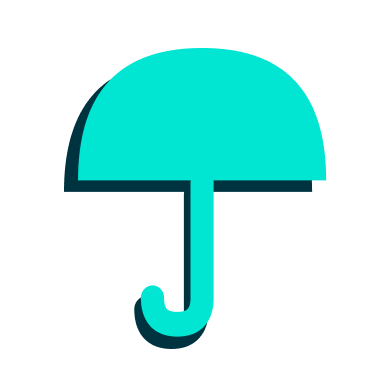a blue umbrella with a black background