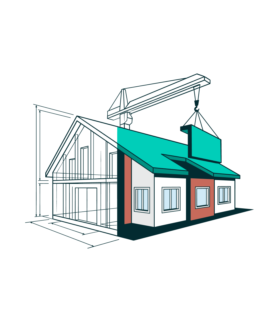 a drawing of a house