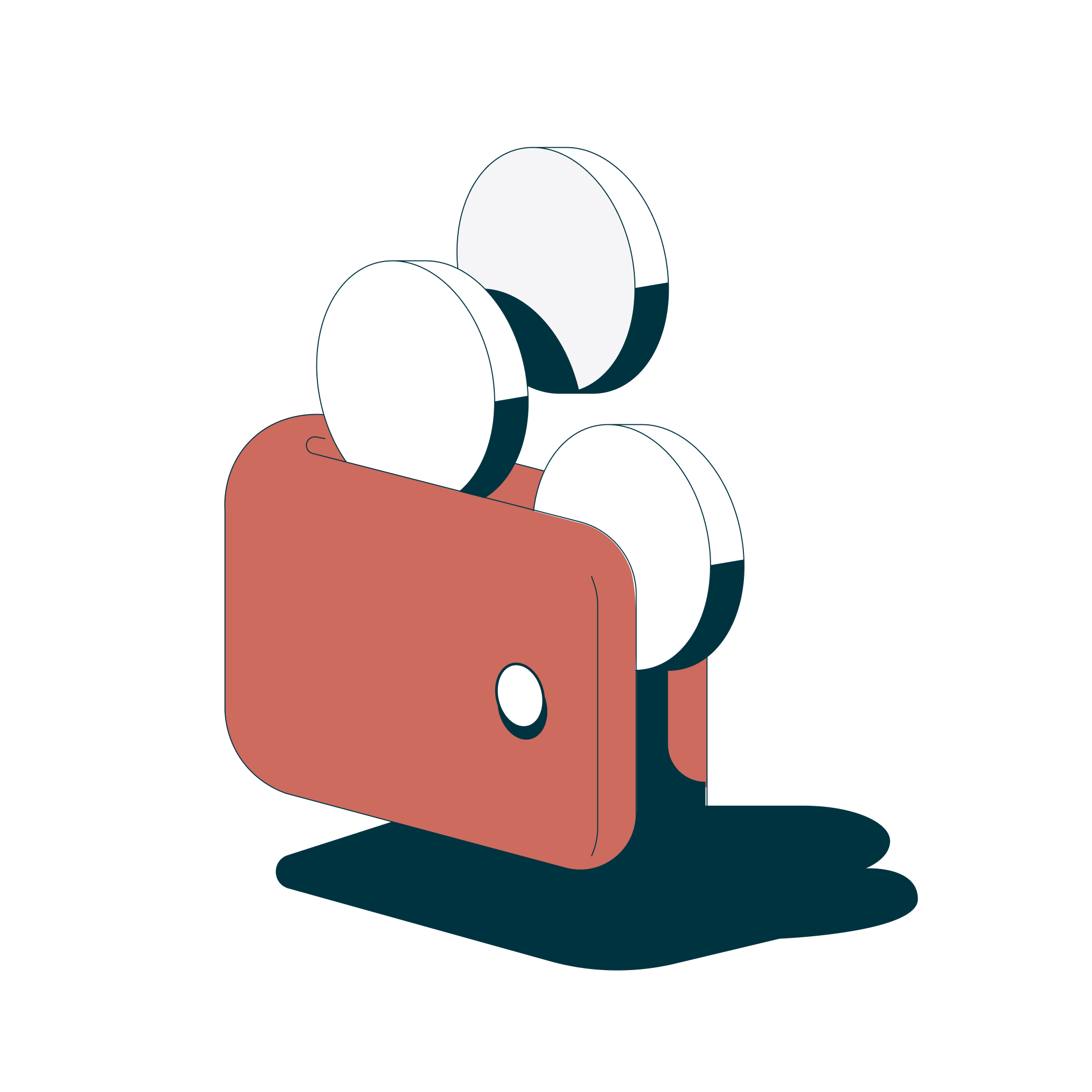 a red wallet with white coins in it
