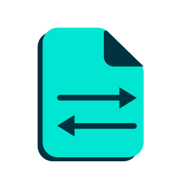 a blue paper with arrows