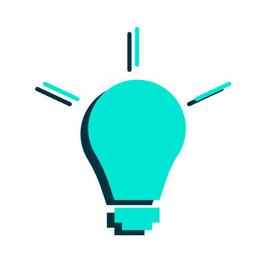 a light bulb with rays of light coming out of it