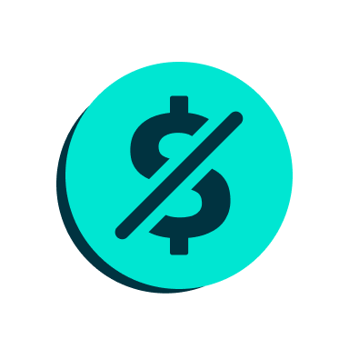 a blue circle with a dollar sign