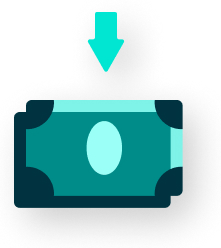 a blue and black cash