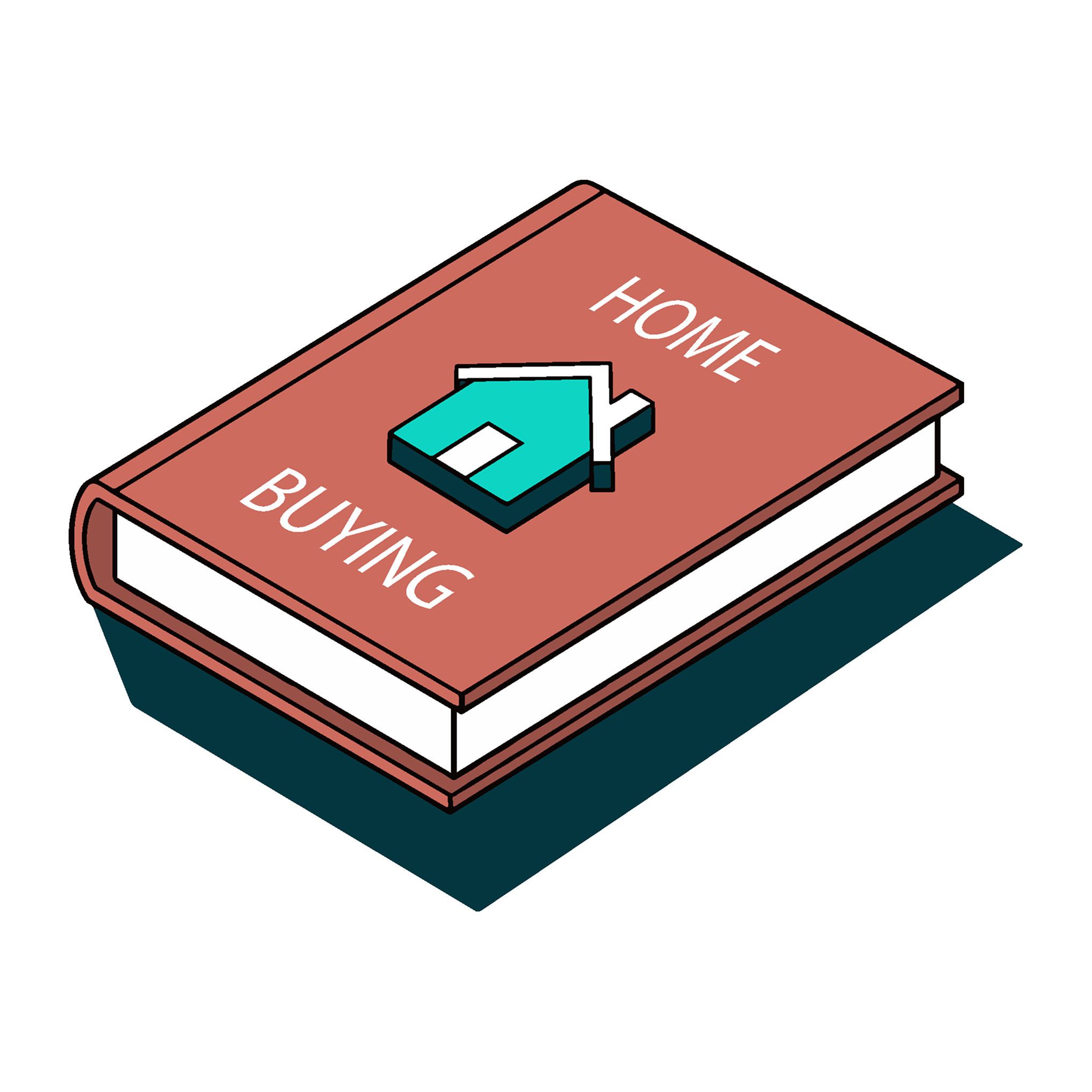a book with a house on it