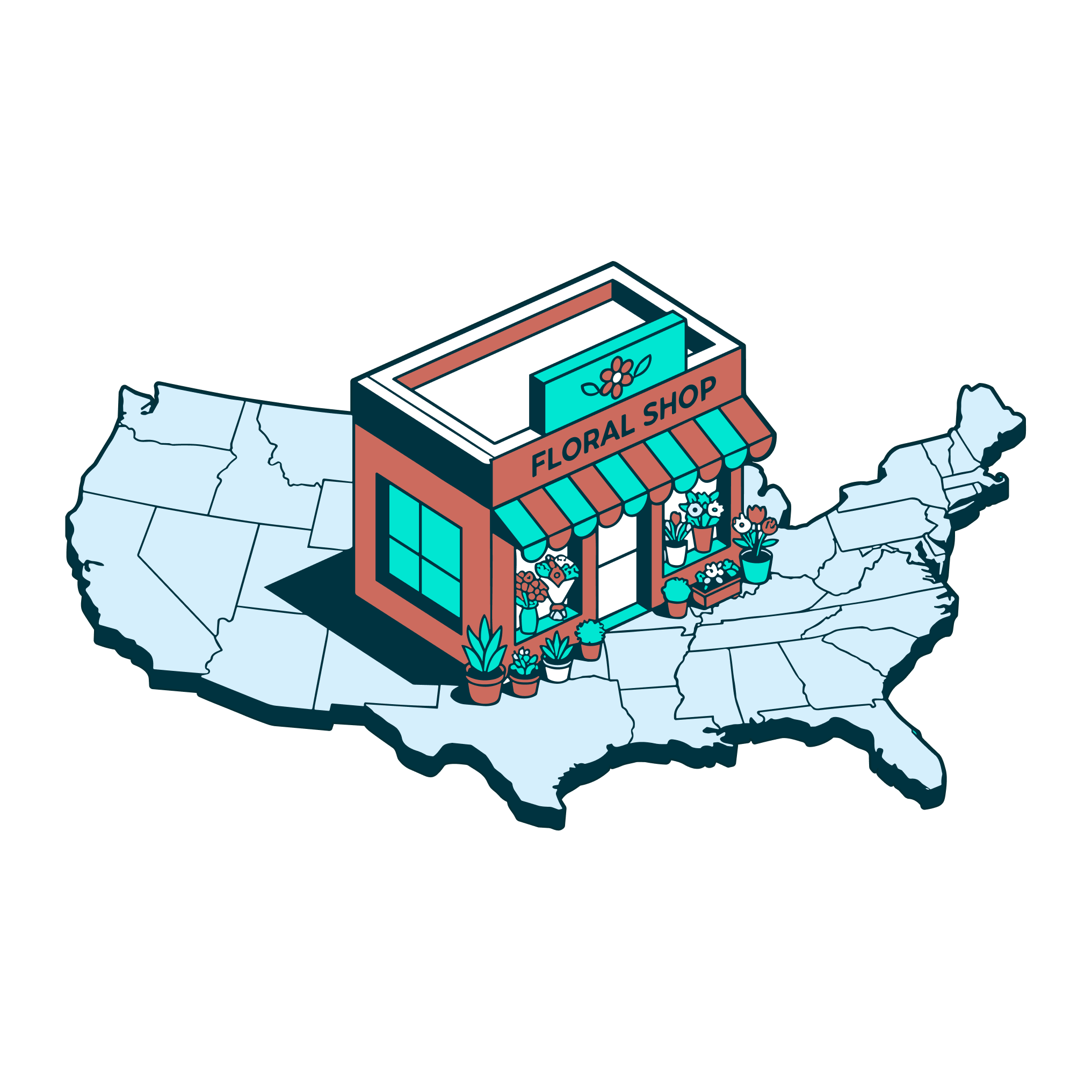a store on a map