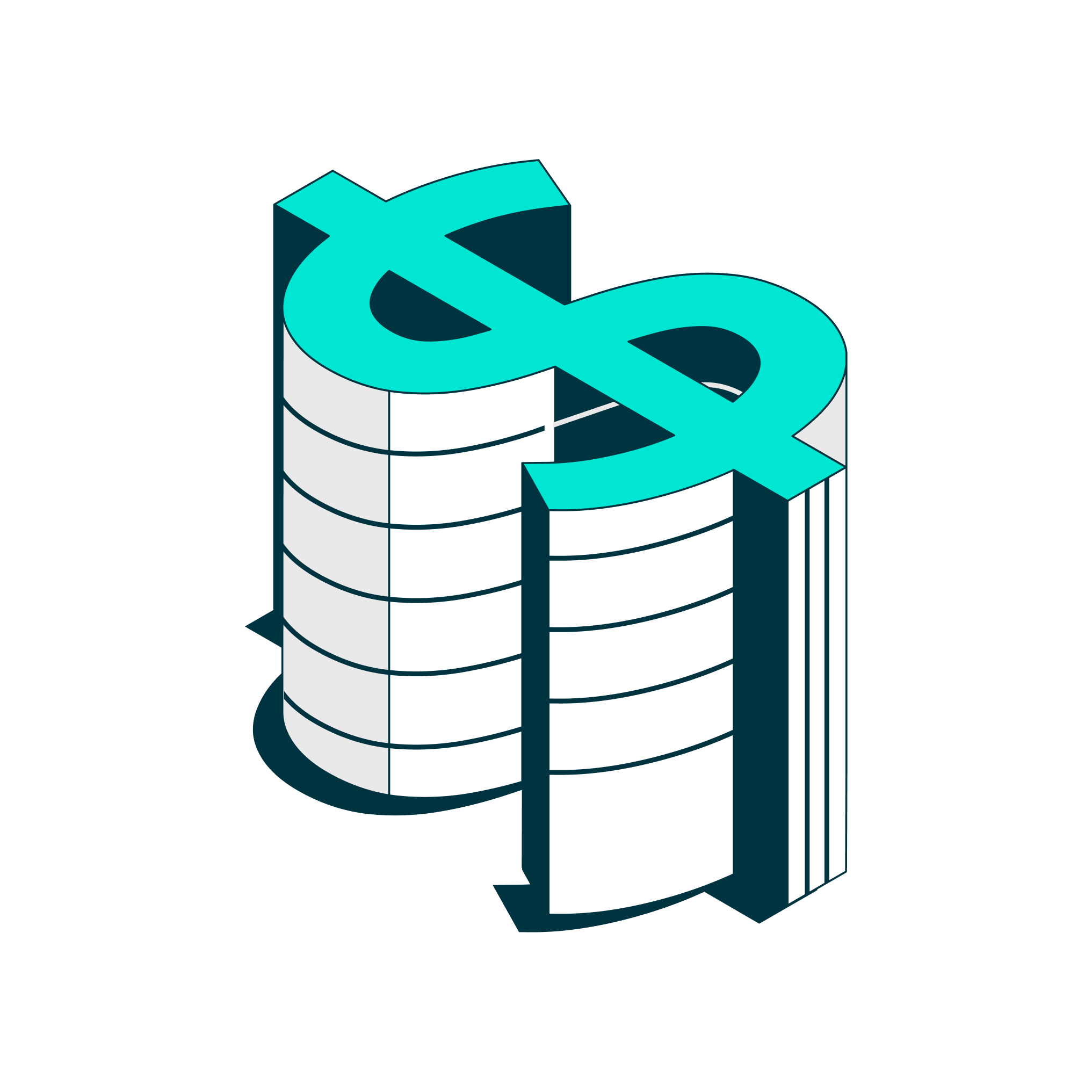 a stack of books with a dollar sign